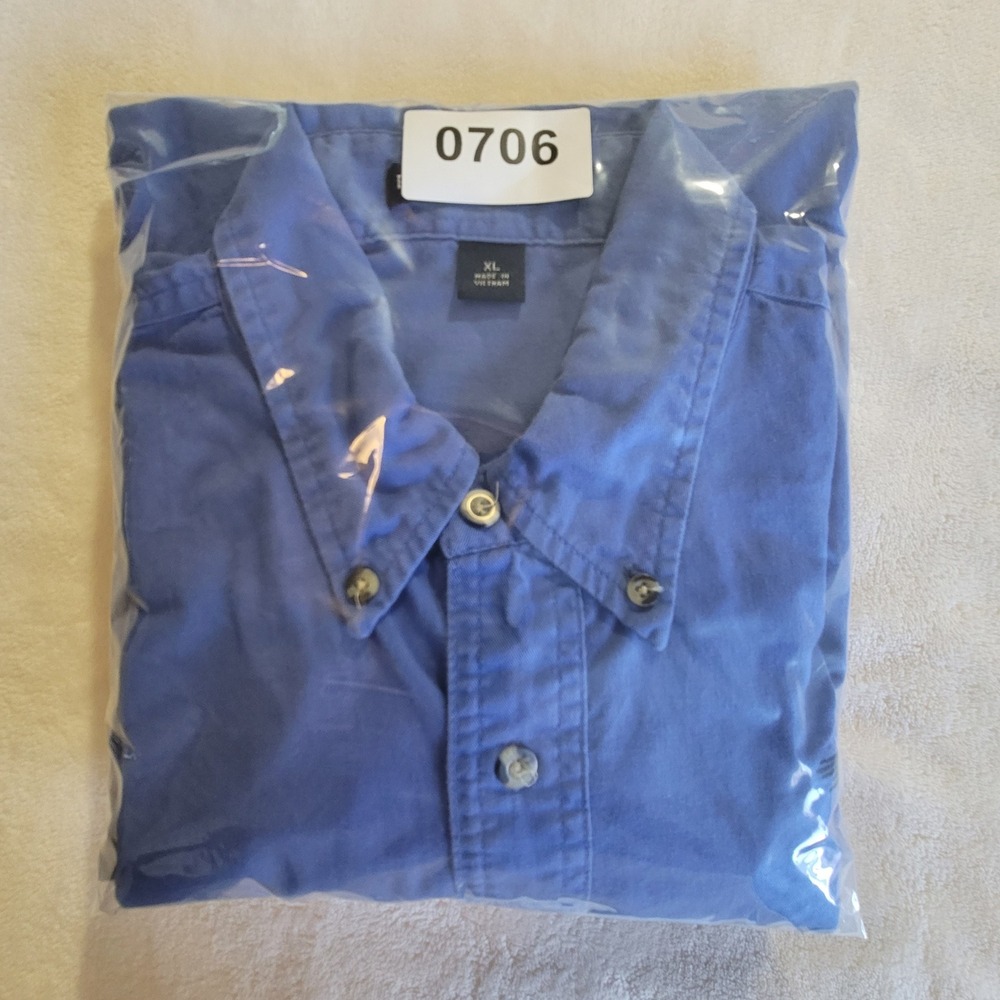 Port Authority Button Down Mens XL Blue Ensign Master Driller Industrial Shirt - Picture 10 of 10